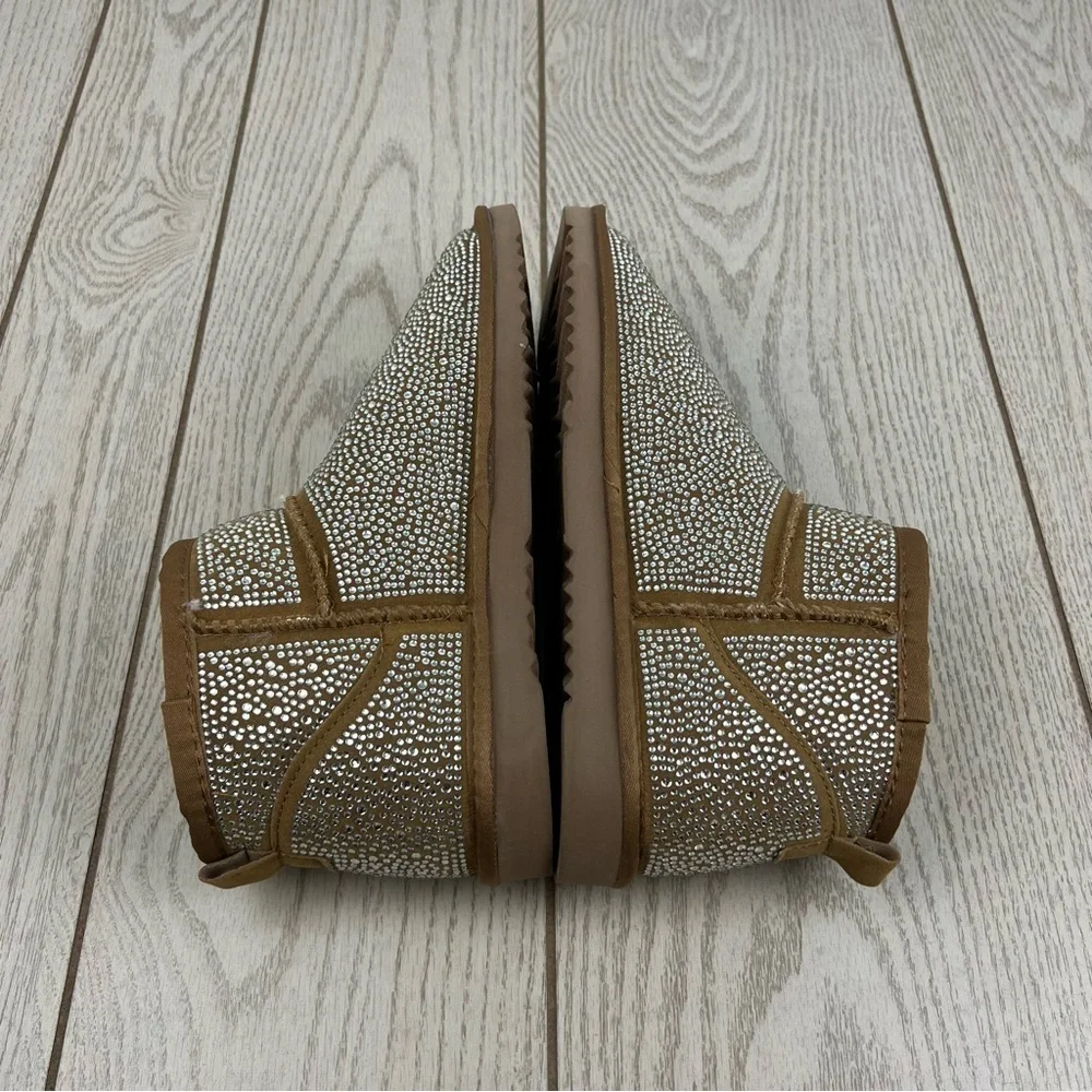 I.N.C. International Concepts Ariee Mini Cold Weather Booties 10M Tan Bling $60